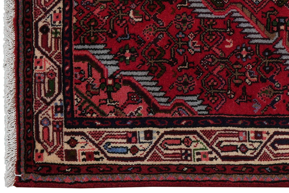 TEPPICH Assadabad Rot 124/74 cm Schurwolle - Rot, Textil (74/124cm) - Looma