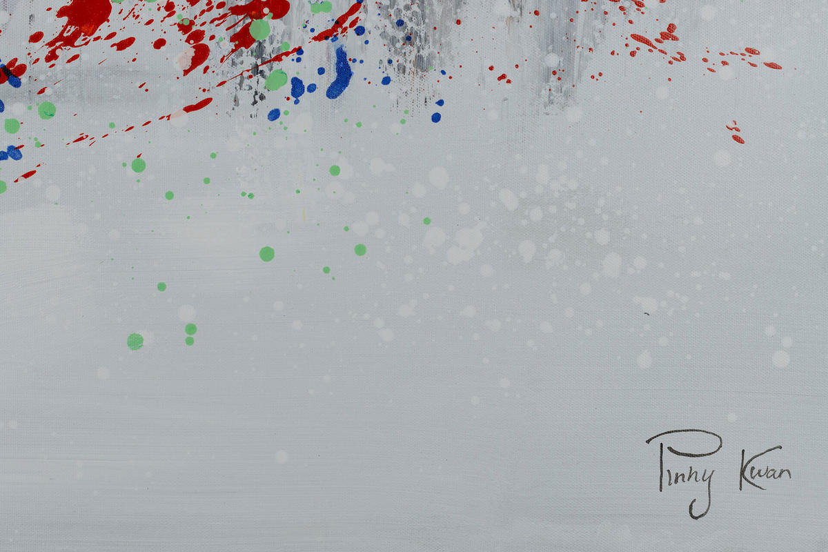 ACRYLBILD HANDGEMALT 120/60 cm - Multicolor/Grau, Holz/Textil (1.7/60cm) - KUNSTLOFT
