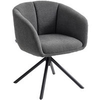 SESSEL Leinen Grau drehbar - Grau, Textil/Metall (58.5/78.5/59cm) - WISHDOR