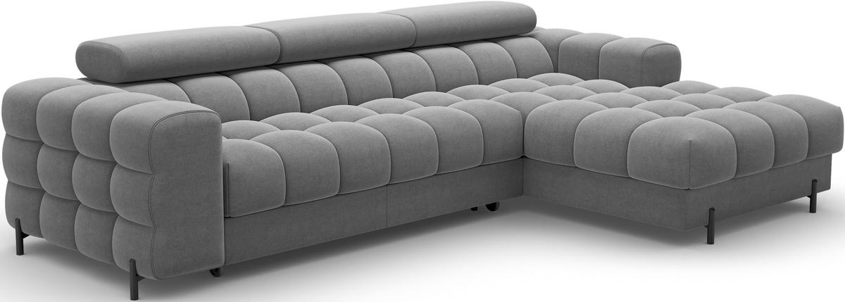 ECKSOFA FELRO mit Schlaffunktion, Bettkasten & verstellbaren Kopfstützen – Modernes Premium-Ecksofa in L-Form - Anthrazit, Kunststoff (181/285cm) - Wohnideebilder