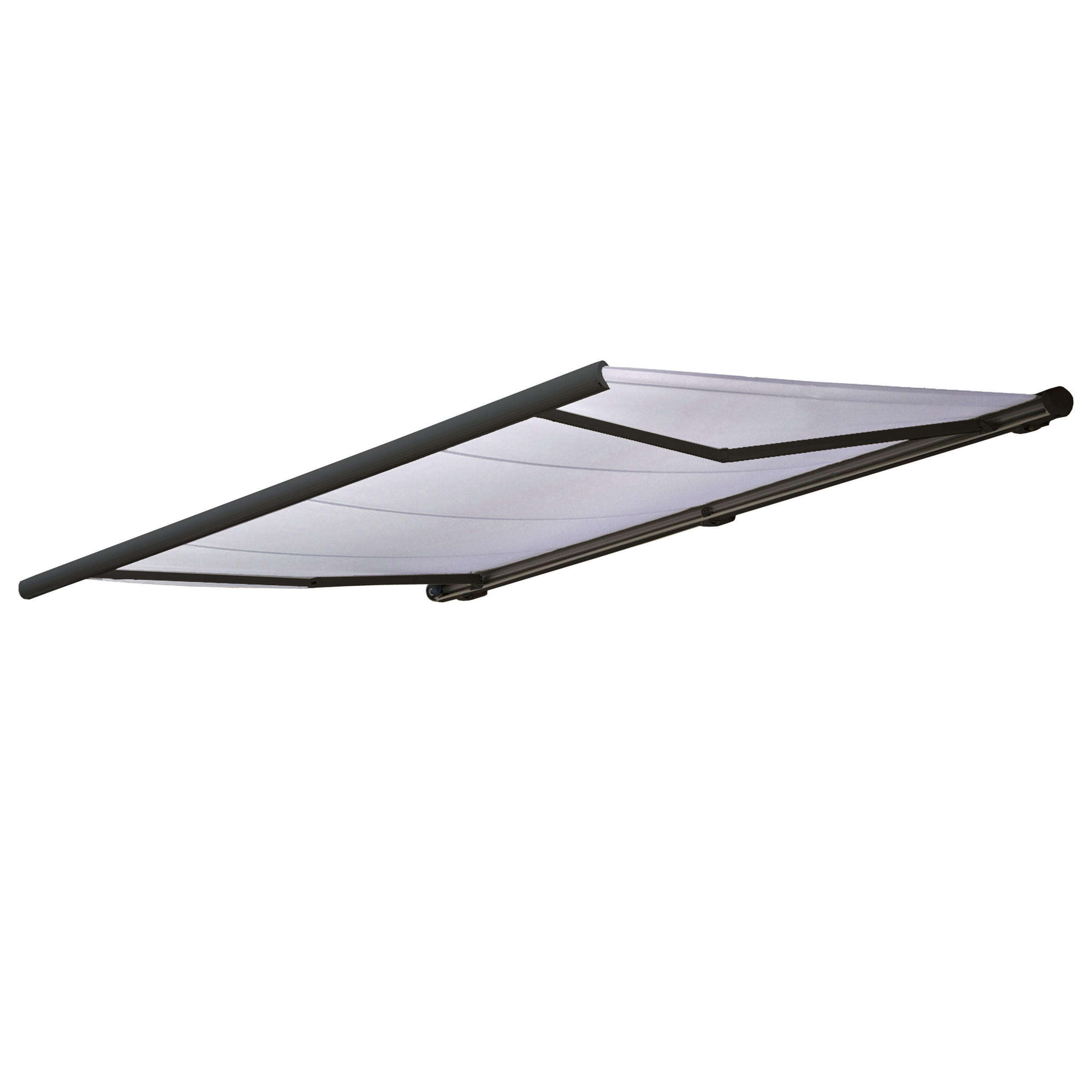 ELEKTRISCHE KASSETTENMARKISE Cremeweiß, Anthrazit - Anthrazit/Weiß, Textil (450/23/300cm) - MCW