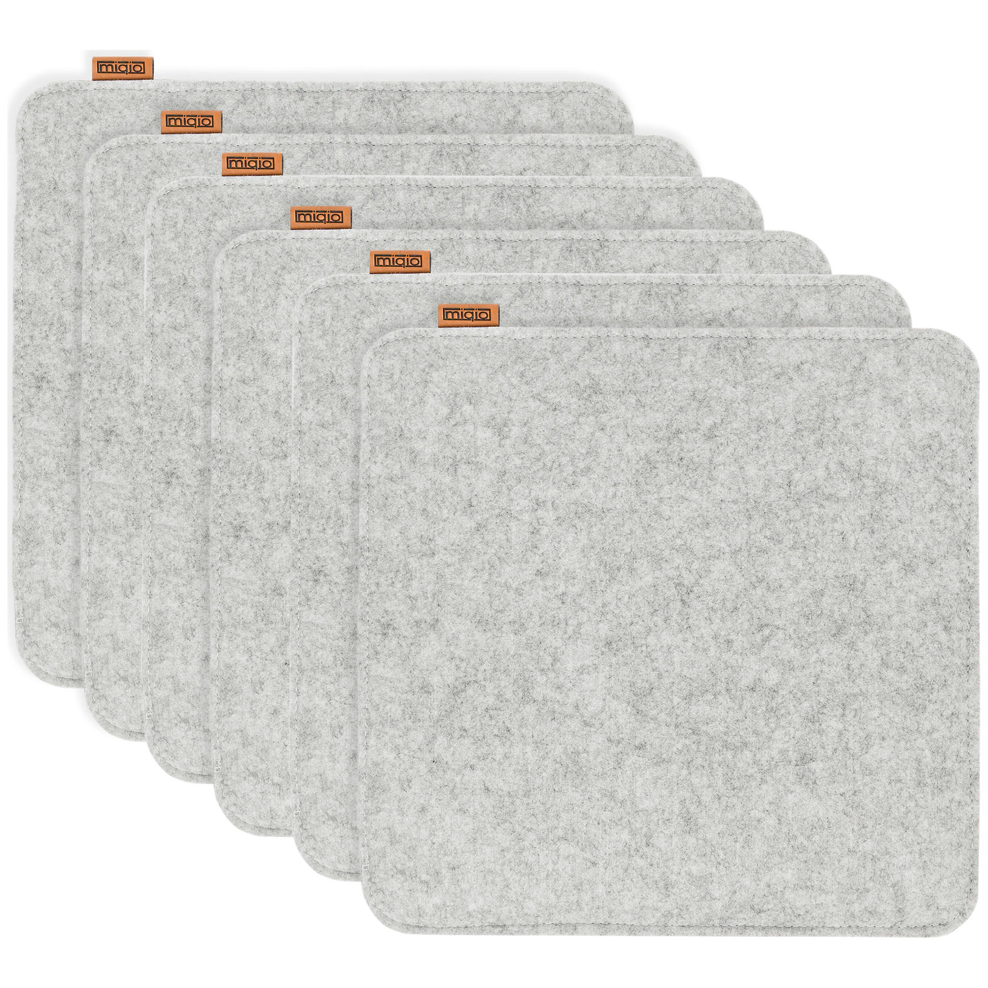 SITZKISSEN mit Antirutschnoppen 6er-Set - Hellgrau, Textil (35/35/2cm) - Miqio Design