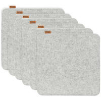 SITZKISSEN mit Antirutschnoppen 6er-Set - Hellgrau, Textil (35/35/2cm) - Miqio Design