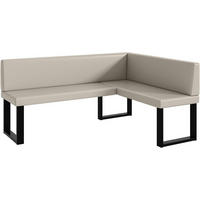 ECKBANK TONI_U - Beige, Leder (128/168cm) - Meblini