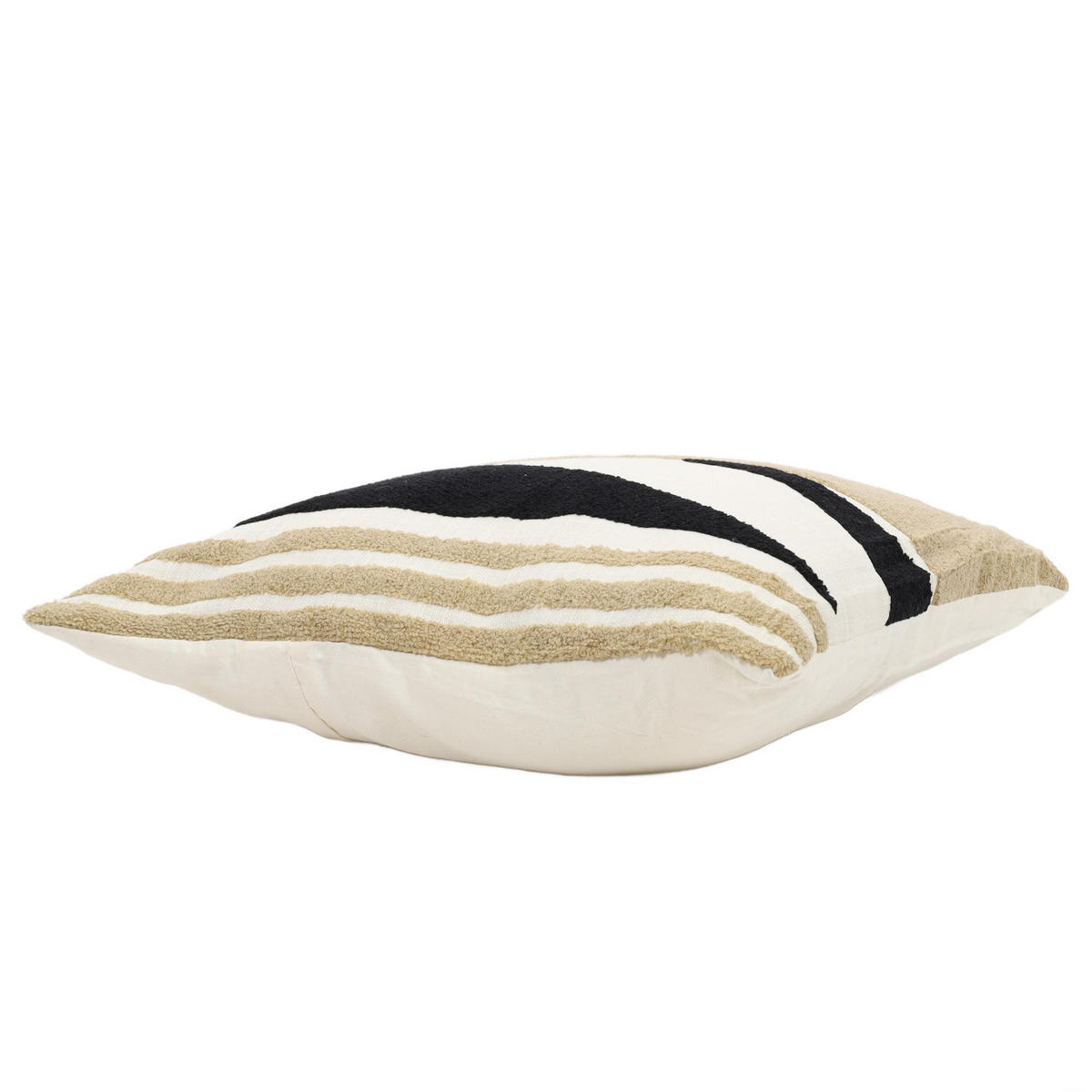 DEKOKISSEN mit geometrischem Muster 43/43/9 cm - Beige, Naturmaterialen (43/43cm) - Home Styling Collection
