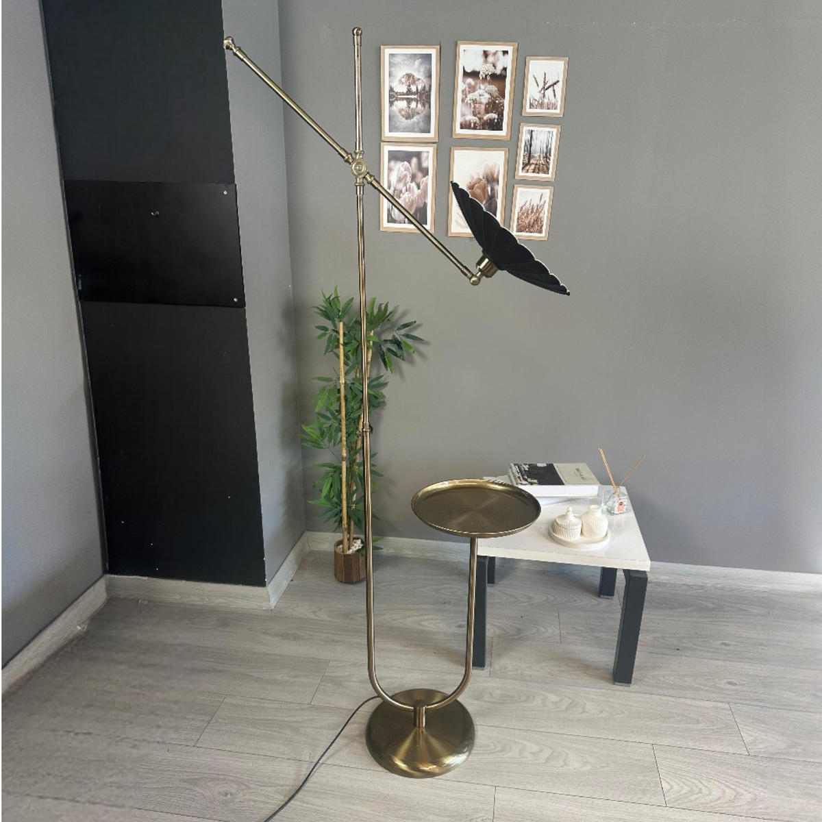 STEHLAMPE Uxelor 170 Cm - Messingfarben, Metall (30/30/170cm) - Bamyum