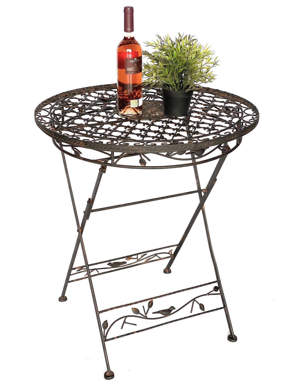 TISCH Bistrotisch Avis Rund 70 cm 1850 - Braun, Metall (70/70/75cm) - DanDiBo