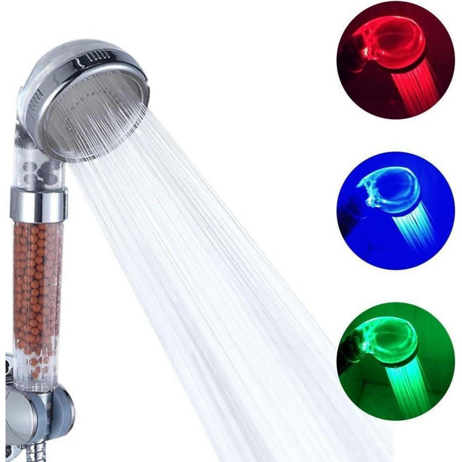 HANDBRAUSE LED mit Farbwechsel Chrom - Multicolor, Kunststoff (6.5/12.7/22cm)