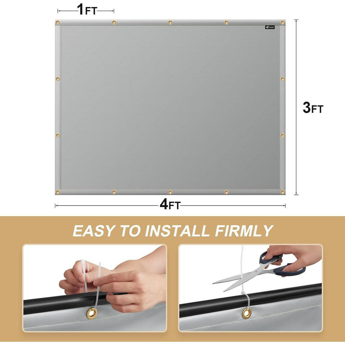 HITZESCHUTZMATTE 90 x 100 cm Grau - Grau, Kunststoff (7.6/25.4/25.4cm)