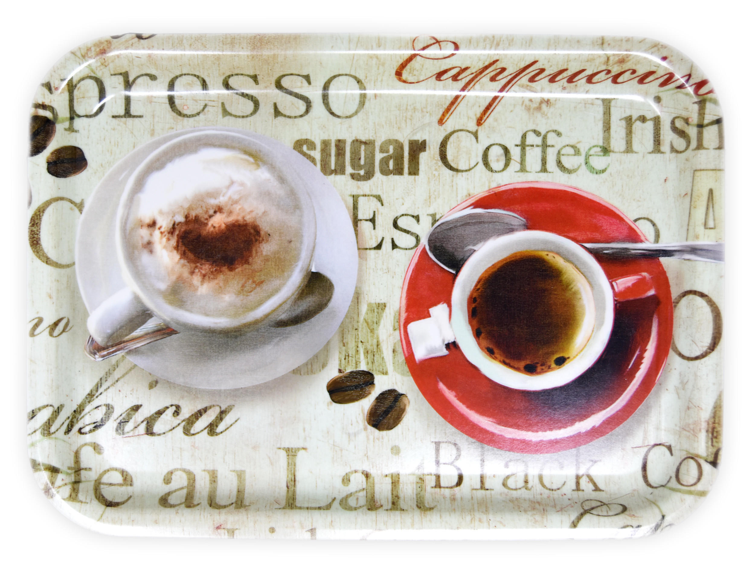 TABLETT Espresso, rechteckige Melamin Serviertablett 31x23 cm - Braun, Kunststoff (23/2/31cm) - Lashuma