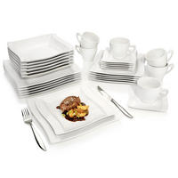 KOMBISERVICE PARIS - 30 teilig aus Porzellan - Weiß, Keramik (30/32.5/47.5cm) - Sänger