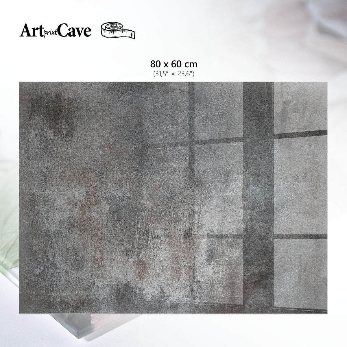 GLASPLATTE 80x60 cm – Industrielle Eleganz - Braun, Glas (0.4/80/60cm) - ArtPrintCave
