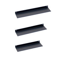 WANDREGAL 3er Set Matte Schwarz Wanddeko und Ablage - Schwarz, Metall (40/2.5/10cm) - BERLINLODGE