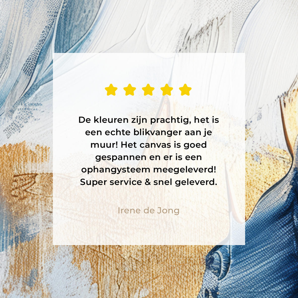 LEINWANDBILD Gold - Blau - Aquarell - Kunst - Modern Deko Groß 90x90 cm - Hellblau, Textil (90/90cm) - MuchoWow