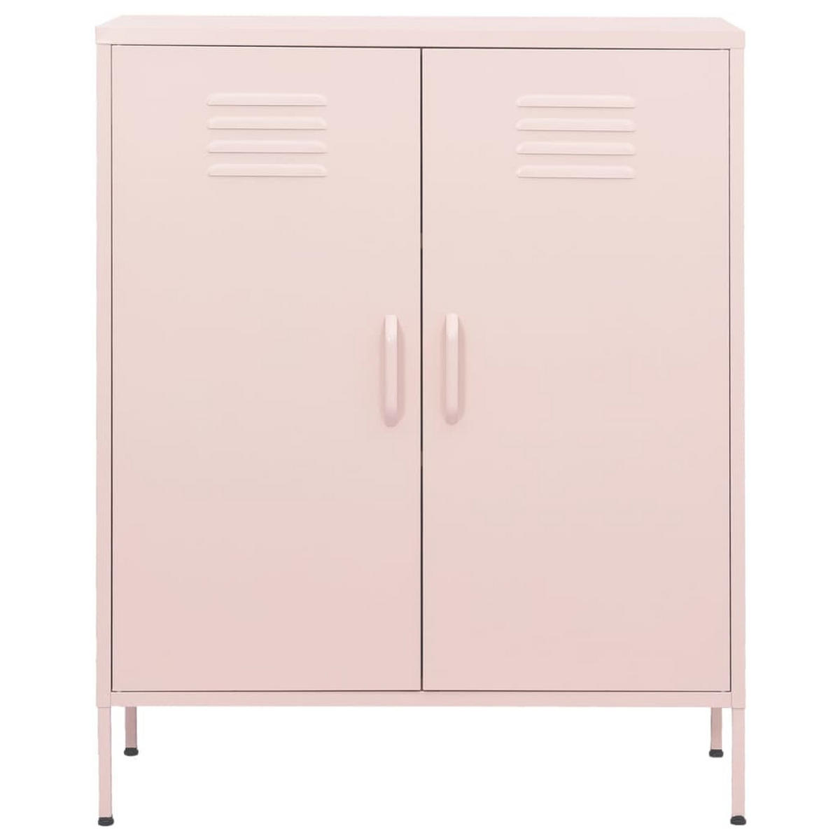 METALLSCHRANK Kevi Metall Rosa 80x35x101,5 cm Stahl - Rosa, Metall (80/101.5/35cm) - DELUKE