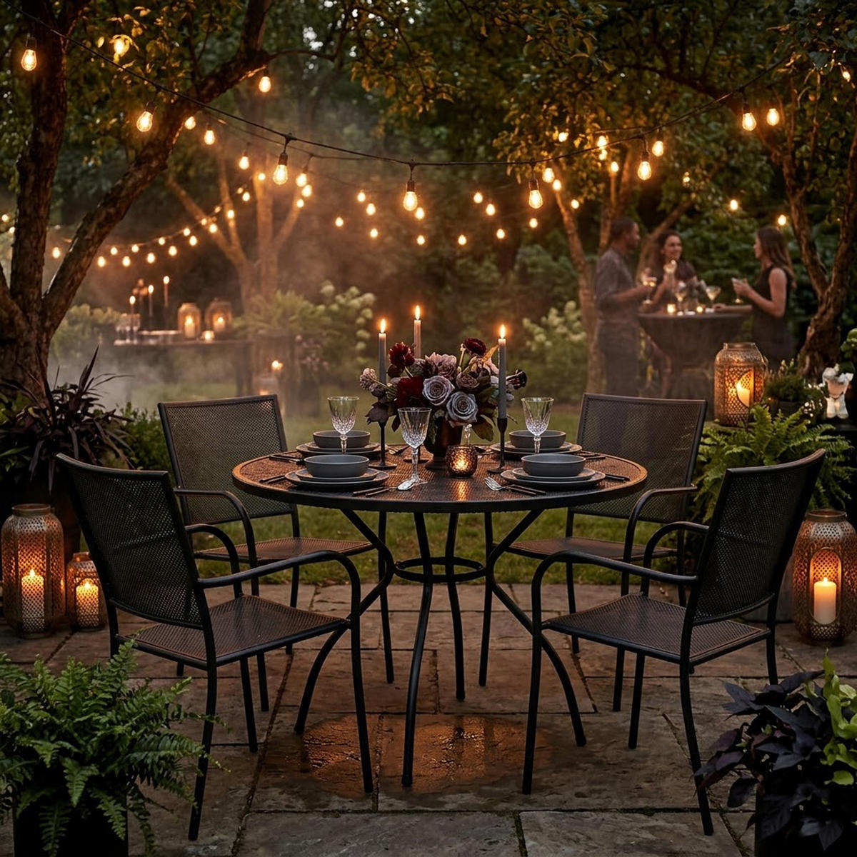 BISTROTISCH Glasgow - aus Streckmetall - 70cm rund - anthrazit - Grau, Metall (70/70/72cm) - TPFGarden