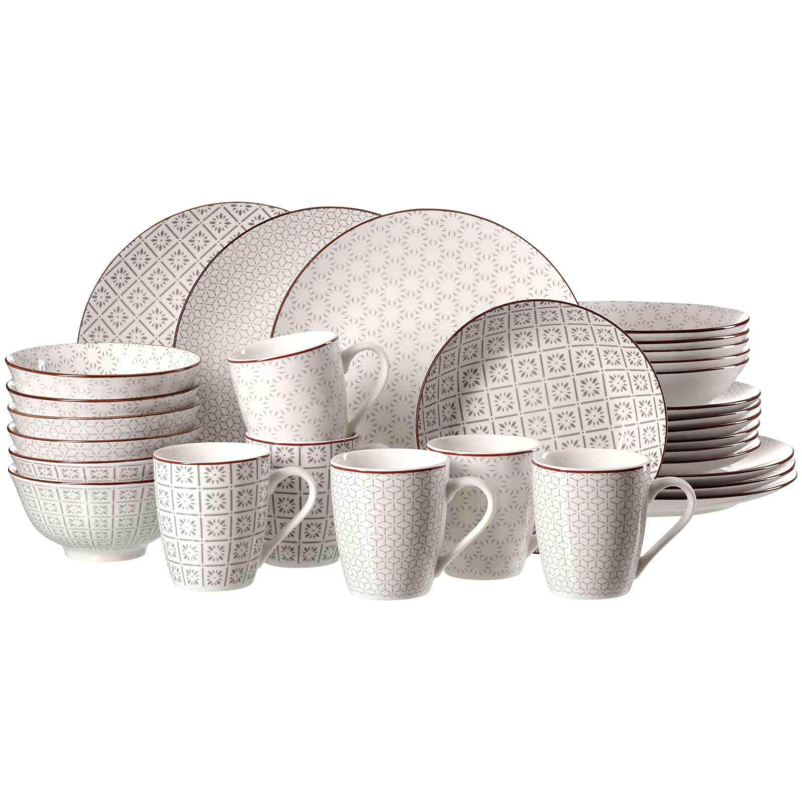 KOMBISERVICE Siem grau 30er Set - Grau, Keramik (2/2/2cm) - Ritzenhoff Breker