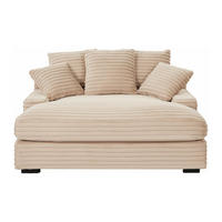 RECAMIERE ohne Schlaffunktion - 1 Person, 2 Personen - Samt, Stoff - Rosa - - Pink, Textil (163/95/168cm) - Vente-Unique