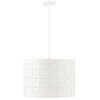 PENDELLEUCHTE LORAN, Weiß/Creme - Creme/Weiß, Textil (36/36/36cm) - KONSIMO®