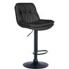 BARHOCKER Lederlook schwarz - Schwarz, Textil (46/92/54cm) - CLP