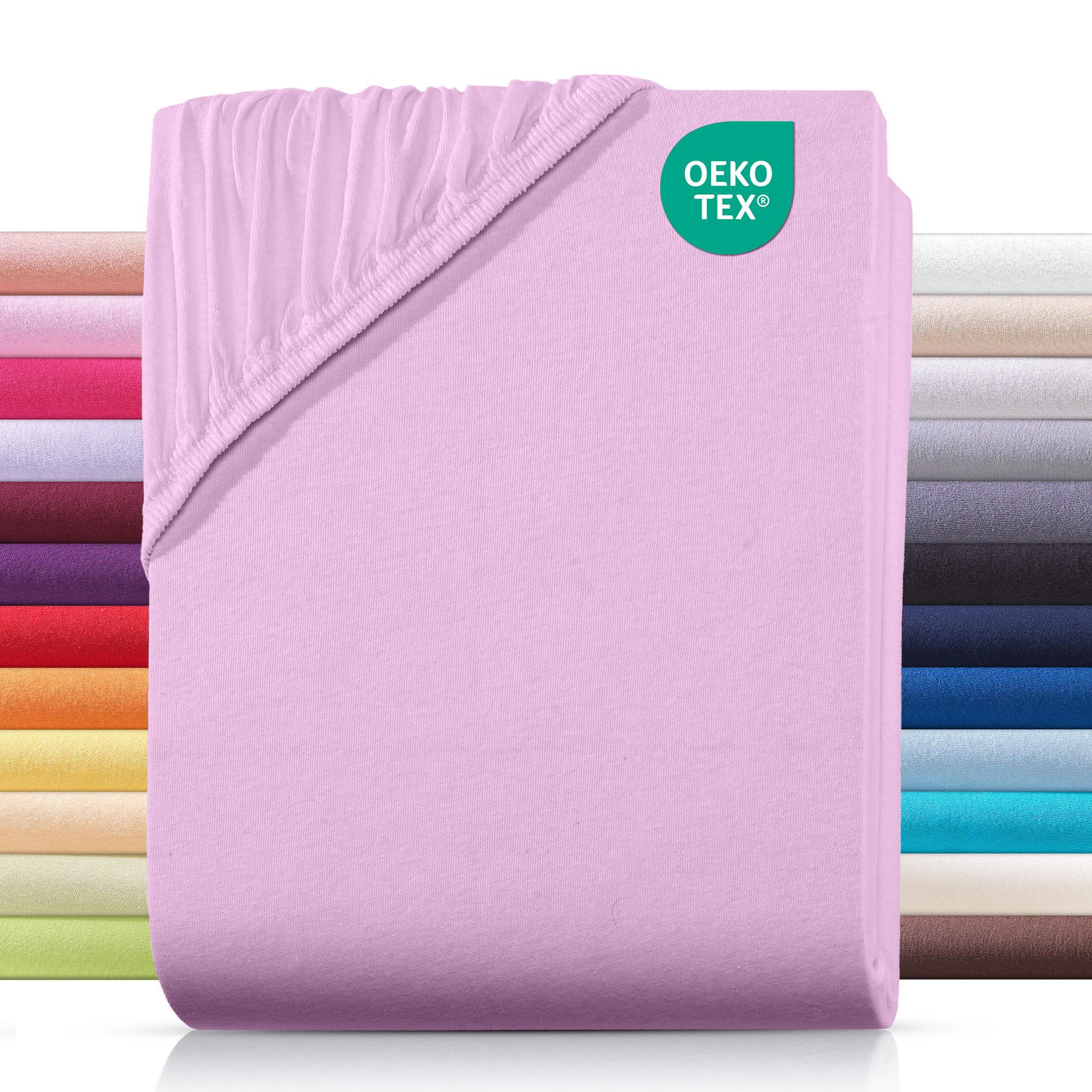 JERSEY-SPANNBETTLAKEN 70x140 cm aus 100% Baumwolle, Baby Bett Bettlaken Rosa Uni - Hellrosa, Textil (70/200cm) - Carpe Sonno