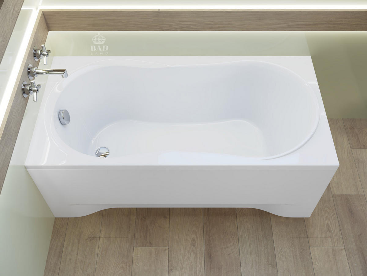BADEWANNE Rechteck GRACJA 170/70 Ablauf & Füße - Weiß, Kunststoff (70/56/170cm) - bad land