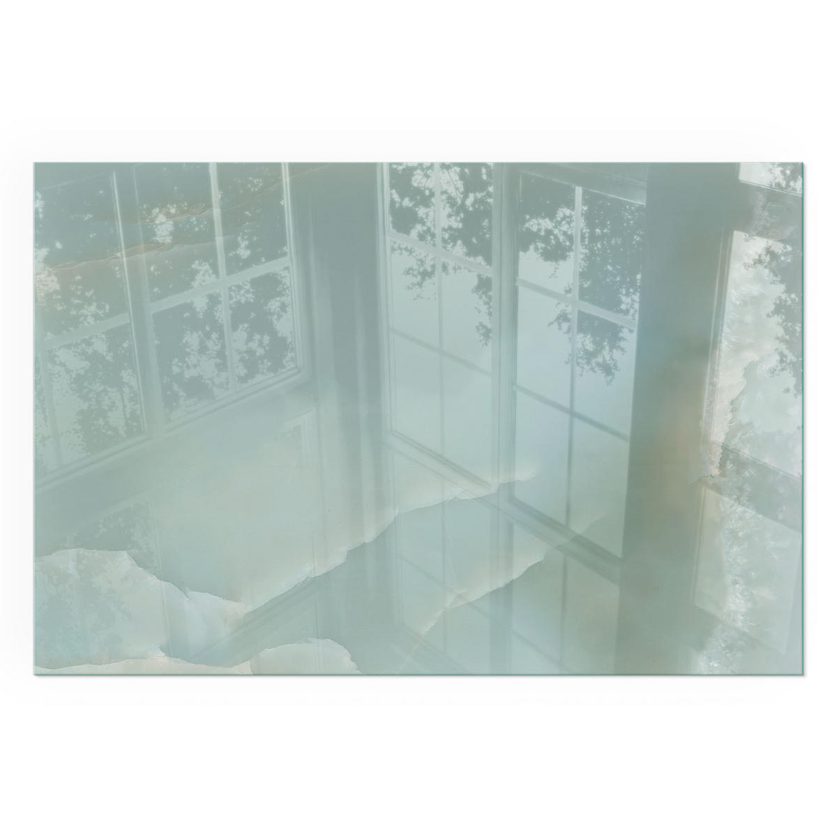 GLASPLATTE für Kamin 60x40 cm - Türkis, Glas (60/40/0.4cm) - TULUP