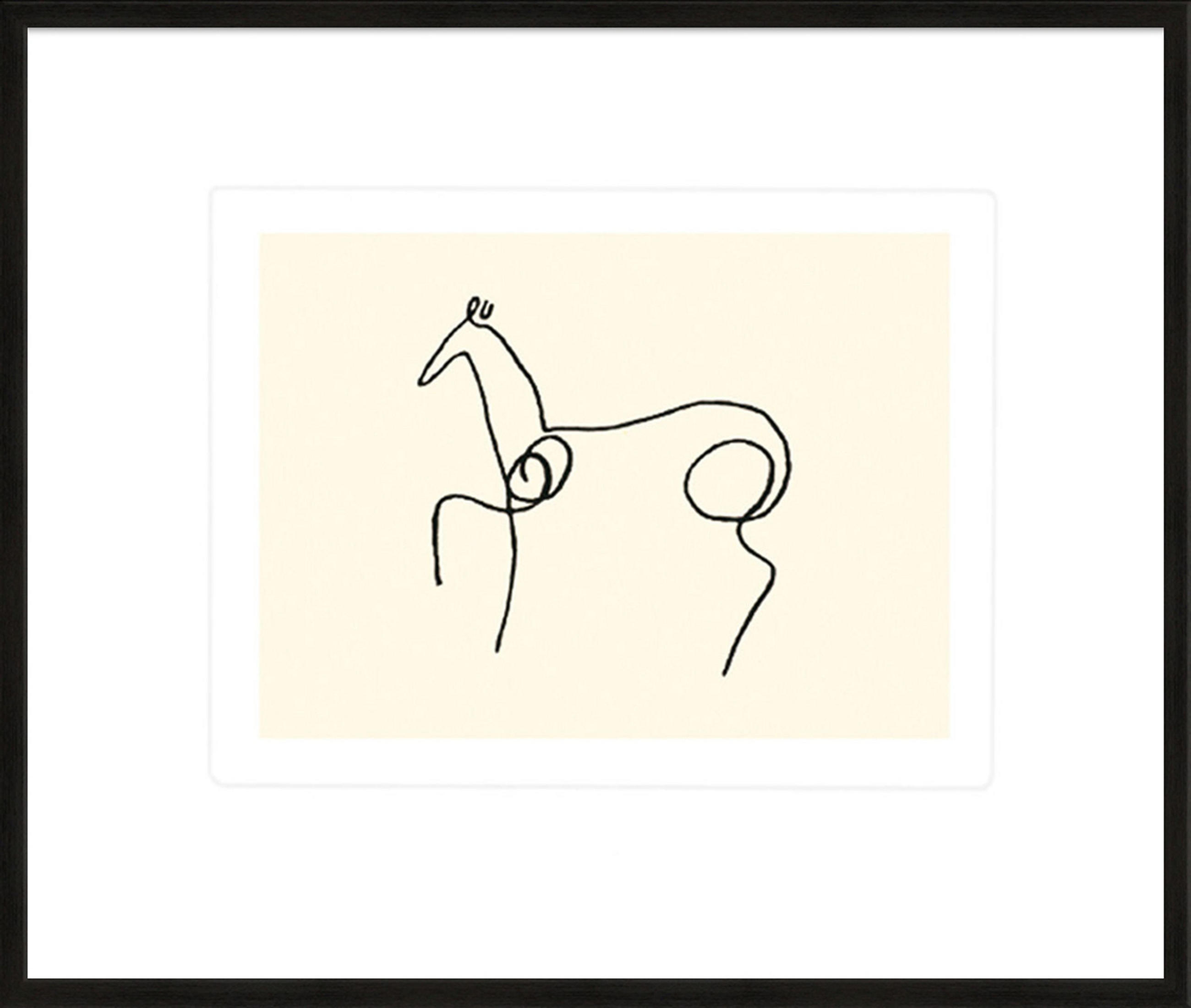 BILD gerahmt 63x53 cm Pablo Picasso „Pferd“ - Schwarz, Holz (63/53cm) - artissimo