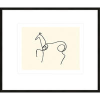 BILD gerahmt 63x53 cm Pablo Picasso „Pferd“ - Schwarz, Holz (63/53cm) - artissimo