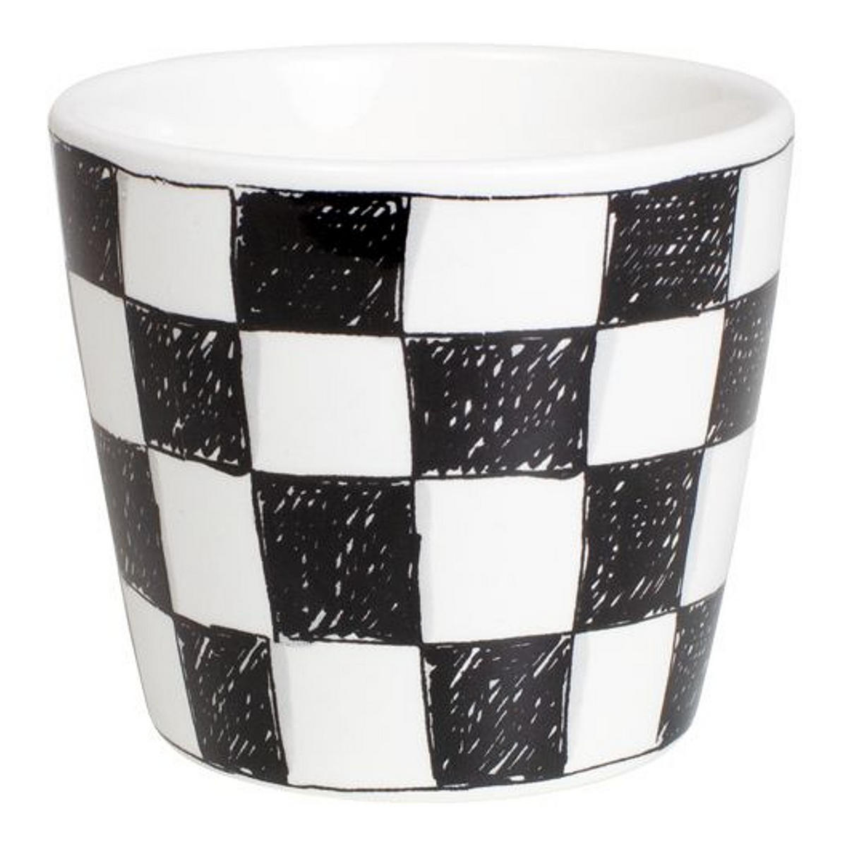 BECHER Kariert in Schwarz - 150 ml - Schwarz, Keramik (0.2L) - Blond Amsterdam