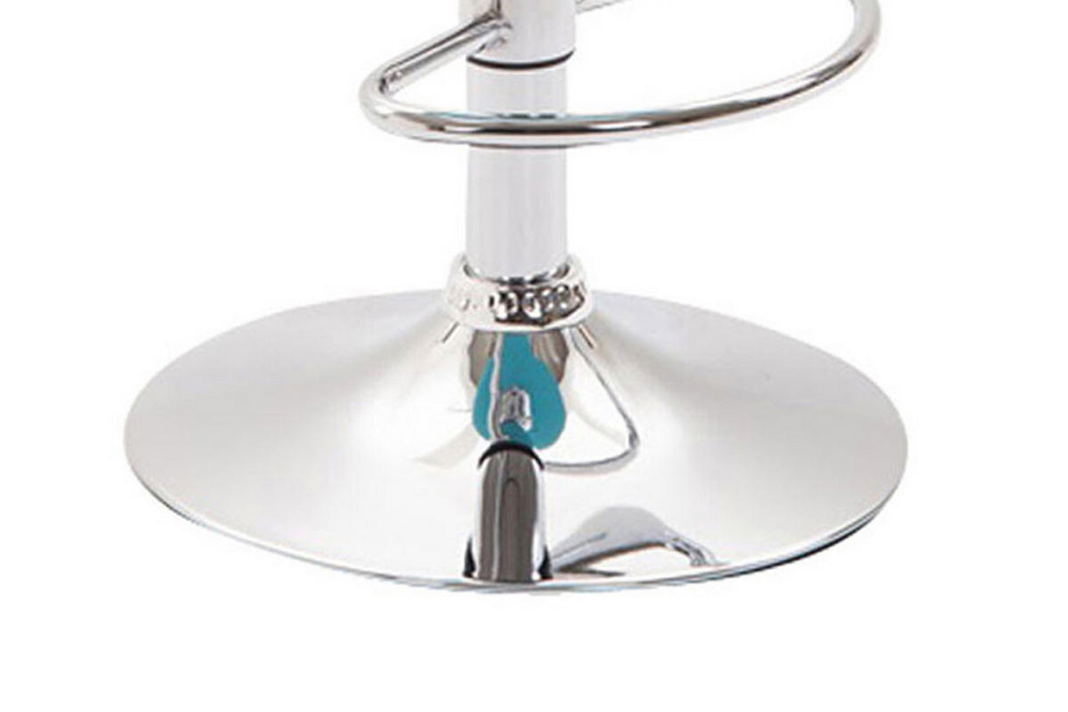 BARHOCKER 2er Set Prag Kunstleder chrom orange - Chromfarben/Orange, Kunststoff/Metall (51/109/52cm) - TPFLiving
