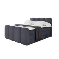 BOXBETT mit Matratze H3|H4 - NINA-Z KING - 160x200 cm - Dunkelgrau - Dunkelgrau, Holzwerkstoff (160/200cm) - ALTDECOR