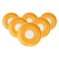 TEEUNTERTASSEN Liberty Pure Colors Mango Orange ø 13 cm 6er Set - Orange, Keramik (13cm) - Seltmann Weiden