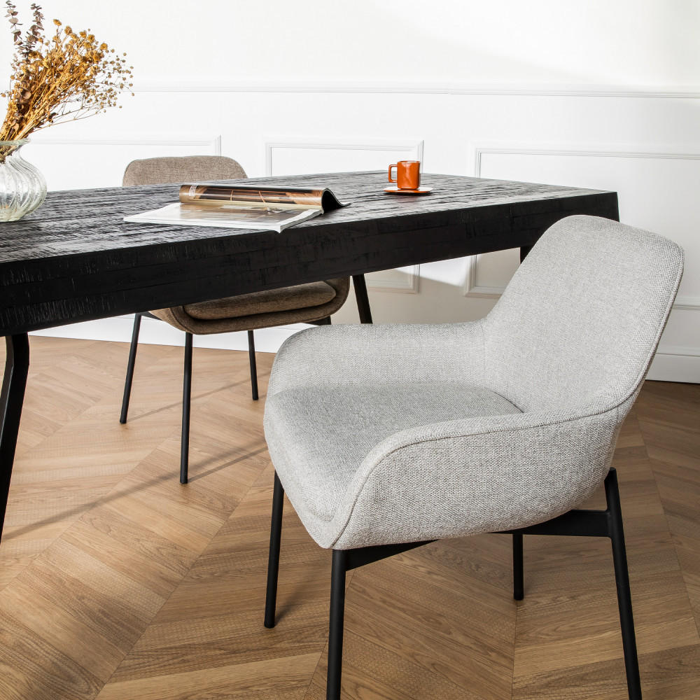 ESSZIMMERSTUHL - Hellgrau - 2er-Set - Hellgrau, Textil (57/78/57cm) - Drawer