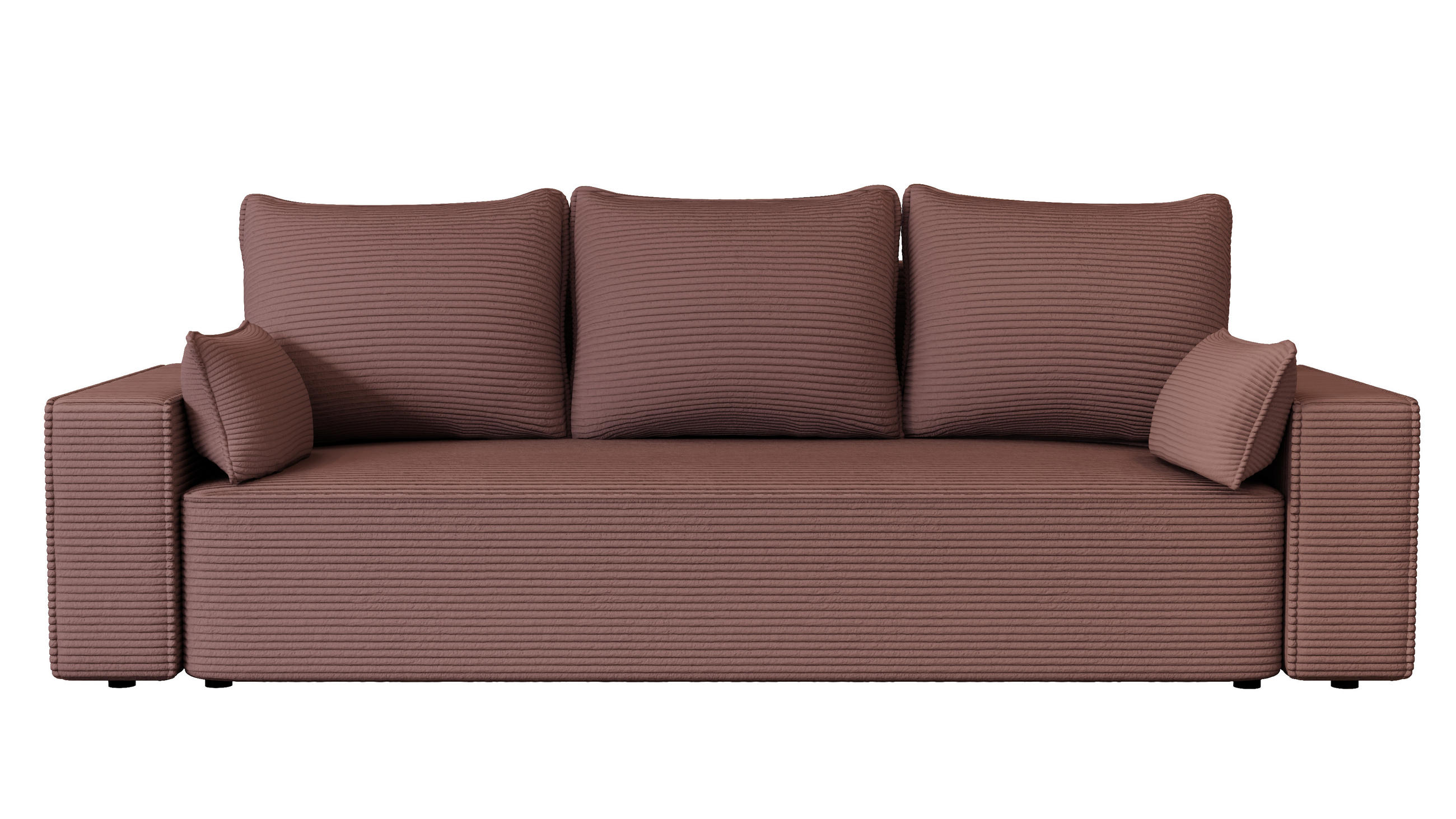 SOFA Vens mit Bettkasten und Schlaffunktion, Cordstoff - Lila, Holzwerkstoff (242/85/95cm)