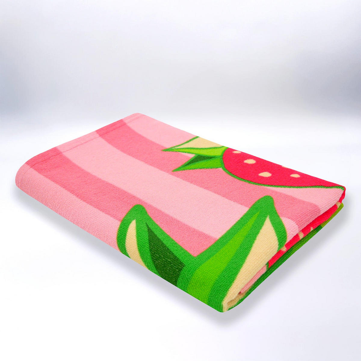 STRANDTUCH Mikrofaser Rosa 75x150 220g/m² - Pop-Erdbeere - Pink, Textil (150/75cm) - LE COMPTOIR DE LA PLAGE