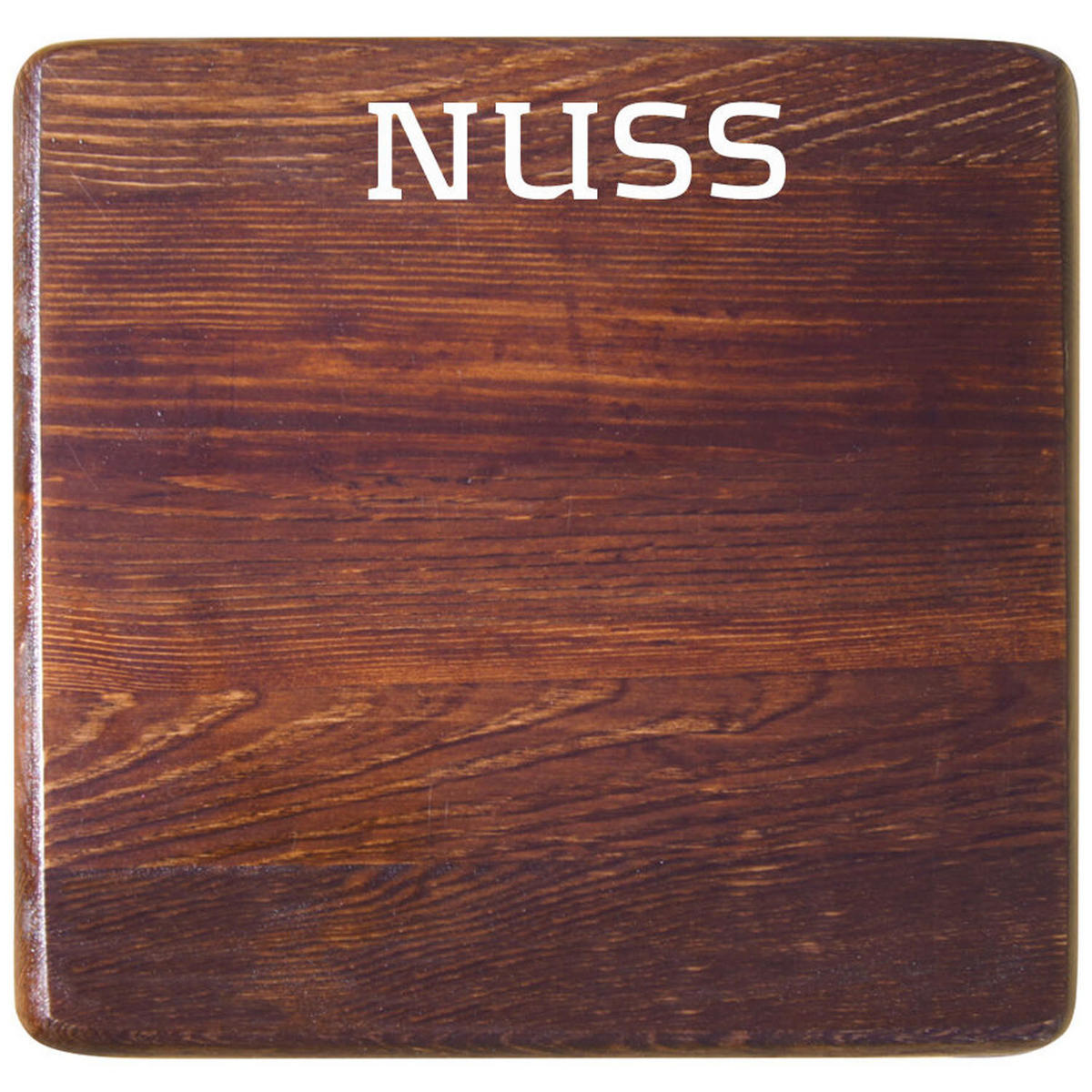 LANDHAUSBANK aus Kiefernholz mit Kreuzlehne, Weiss/Nuss, 105 cm - Walnussfarben, Holz (105/86/36cm)