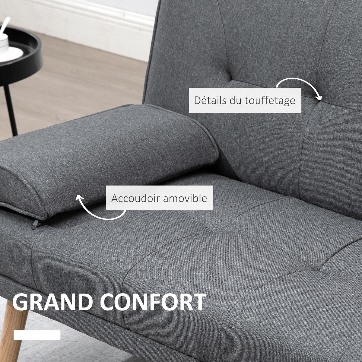 SCHLAFSOFA 3-Sitzer DE-13371 Dunkelgrau - Dunkelgrau, Textil (181/78/77cm) - ComfortXL