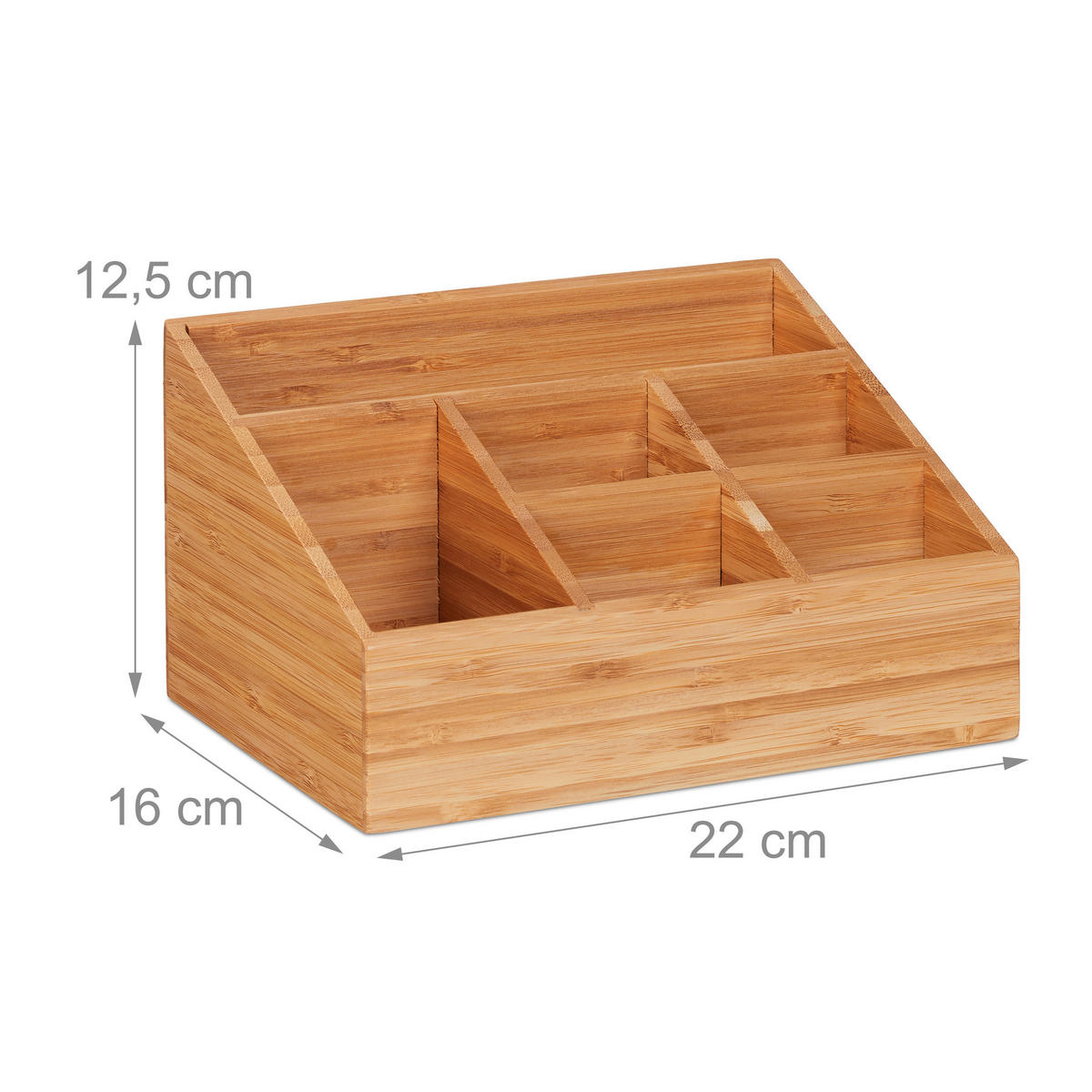 SCHREIBTISCHORGANIZER - Hellbraun, Holz (16/22/12.5cm) - Relaxdays