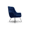 SESSEL SEDUTA, Modern Polstersessel Loungesessel, Velours-Stoff Blau - Blau, Holz/Metall (72.5/101.5/83cm) - MASSENO