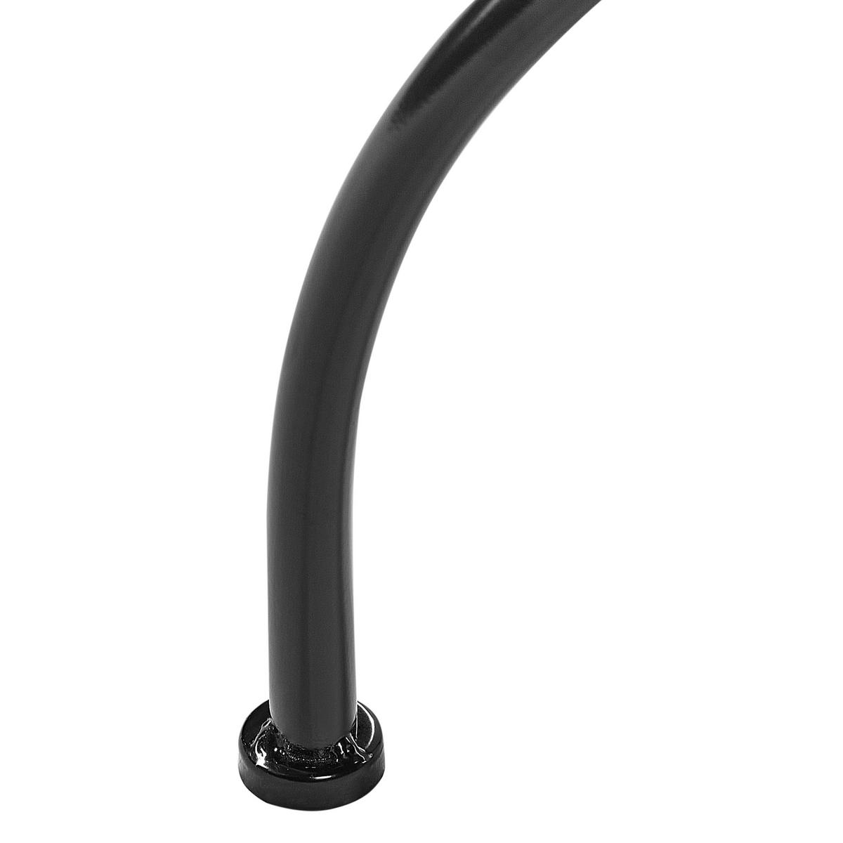 GARTENTISCH Keramik Schwarz Cigliano - Blau/Schwarz, Metall (75/60/60cm) - Beliani