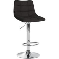 BARHOCKER James Stoff chrom schwarz - Chromfarben/Schwarz, Textil/Metall (43/108.5/46.5cm) - TPFLiving