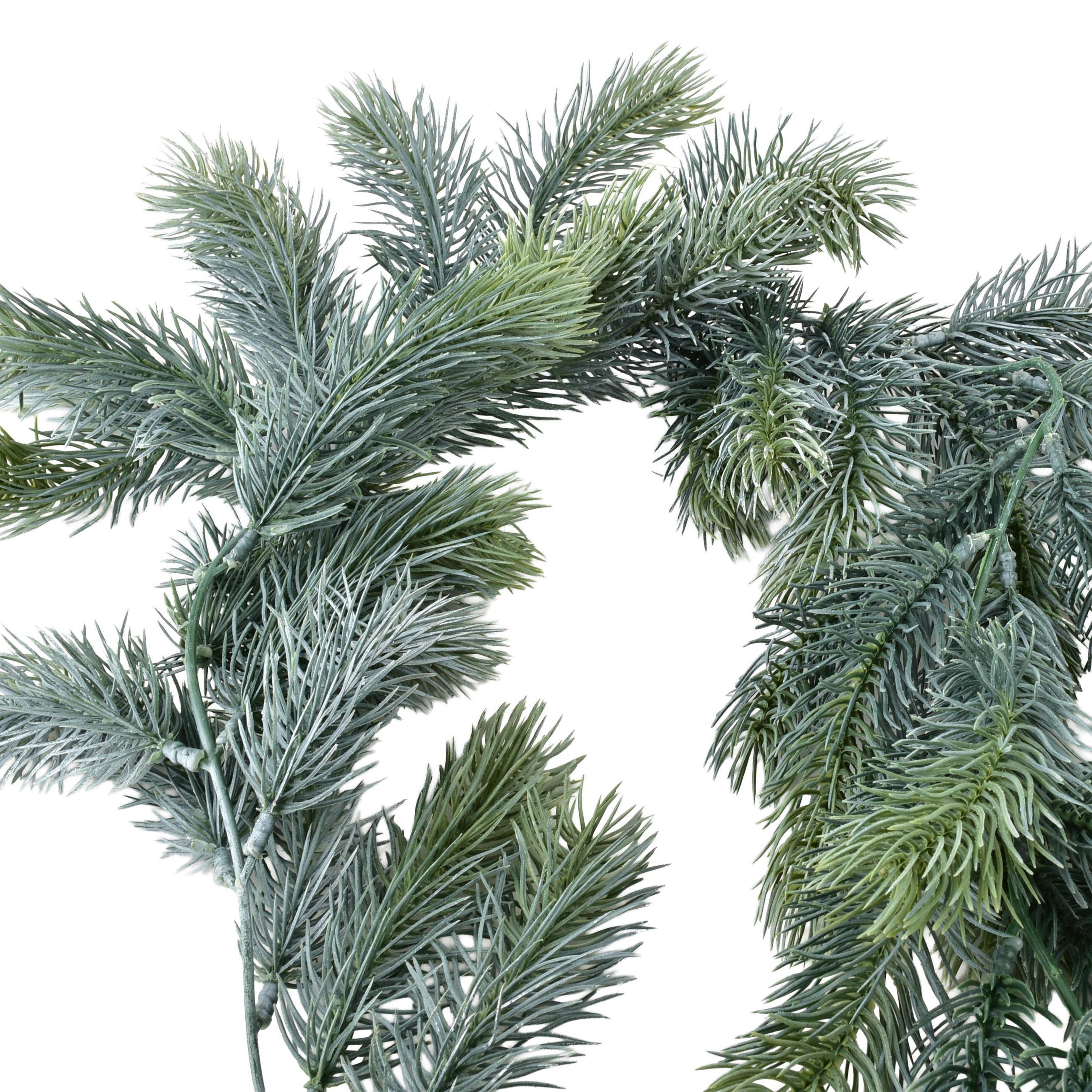 GIRLANDE Santa Lila Grün 44x44x14 cm Kunstoff - Grün, Kunststoff (44cm) - Mondex