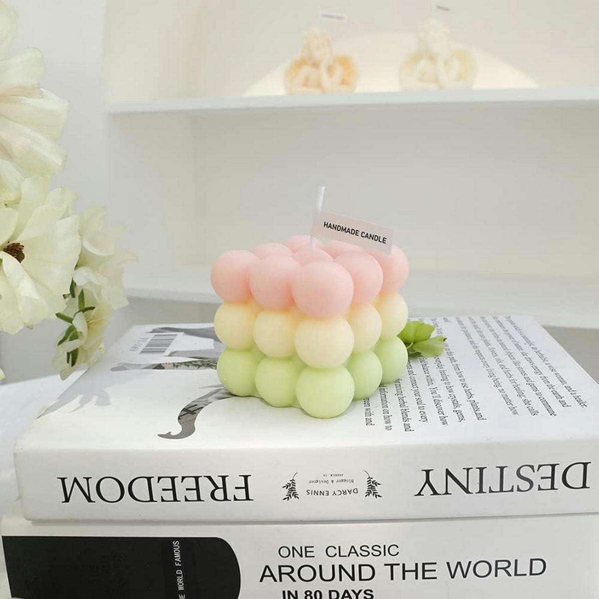 KERZENSET 2-teilig Bubble Candle Ombre Duftkerze Sojawachs - Multicolor, Paraffin (6cm)