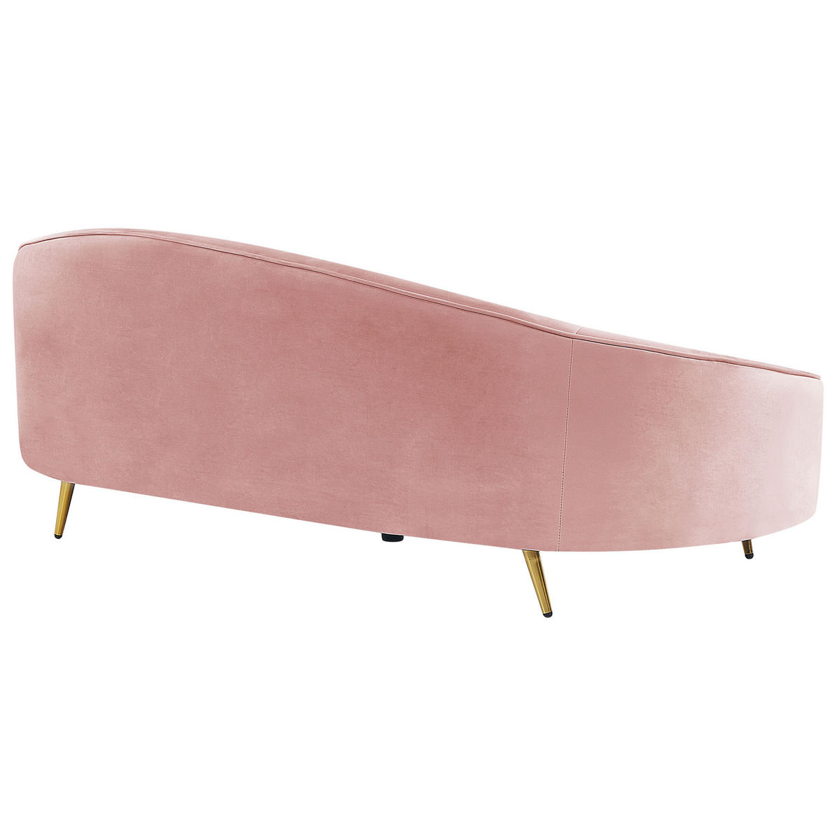 3-SITZER-SOFA Samtstoff Pastellrosa Savar - Rosa, Textil (183/69/84cm) - Beliani