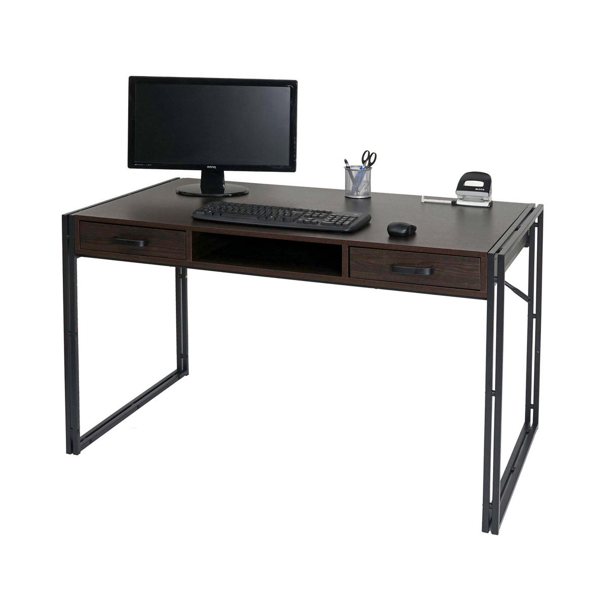 SCHREIBTISCH rechteckig Dunkelbraun - Dunkelbraun, Holzwerkstoff (70/122/75cm) - MCW