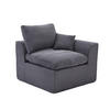 SESSEL Cord-Sofa mit Federkern-Polsterung und Kissen, Montagefrei - Dunkelgrau, Textil (101/84/102cm) - Urban Meuble