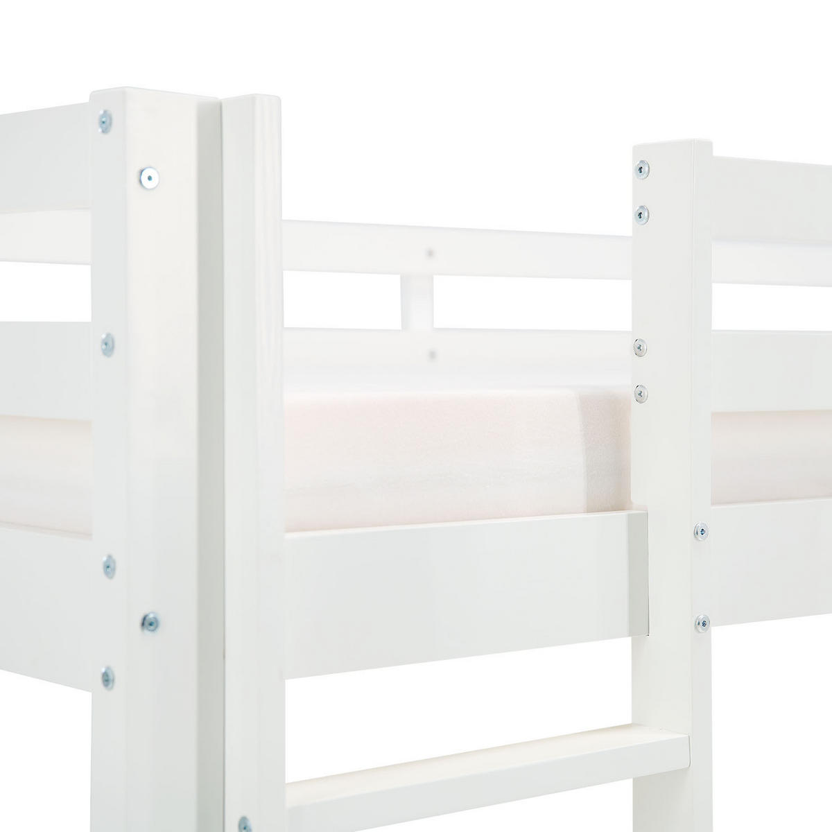 HOCHBETT mit Matratze Tunnel 90/200 cm Pirat - Schwarz/Weiß, Holz - Homestyle4u