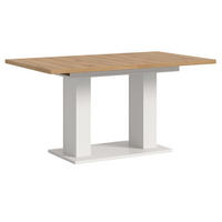 ESSTISCH weiß, Eiche Artisan, Küchentisch ausziehbar 150 - 190 cm - Weiß/Eiche Artisan, Holzwerkstoff/Metall (150/90/76cm) - Inn.Furn