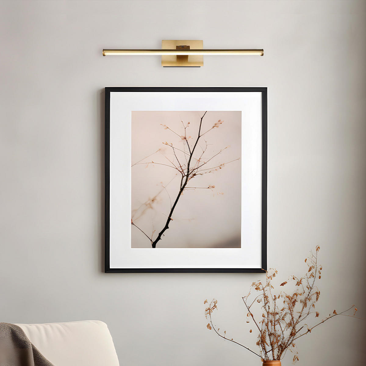 LED WANDLEUCHTE Jamie Messing matt - Messingfarben, Metall (40/7.5/40cm) - Globo Lighting